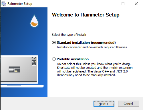 rainmeter skin installer unable to creater file